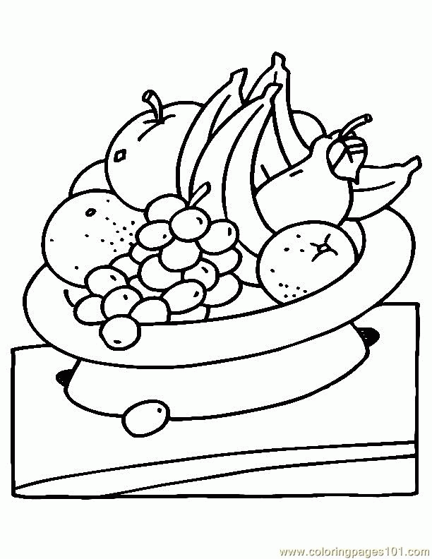 fruit and blefhand print Colouring Pages
