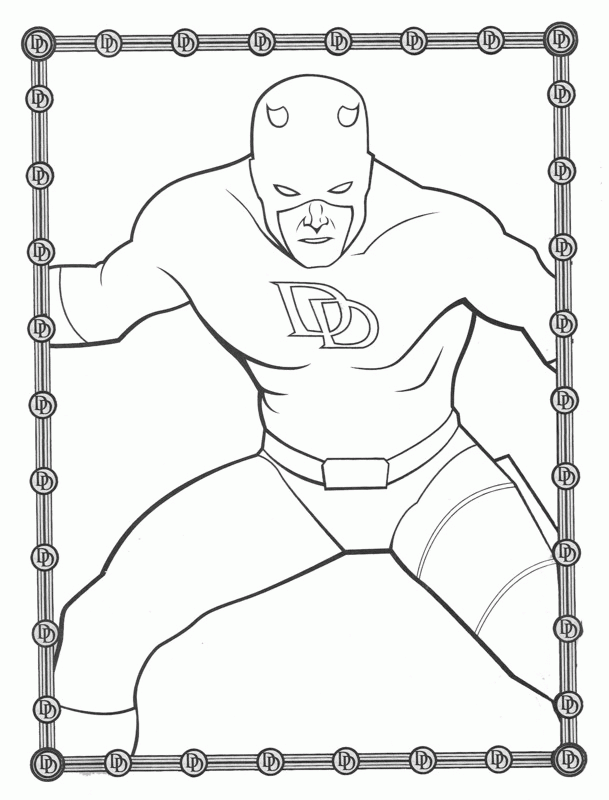 Daredevil: The Man Without Fear : Daredevil Coloring Pages