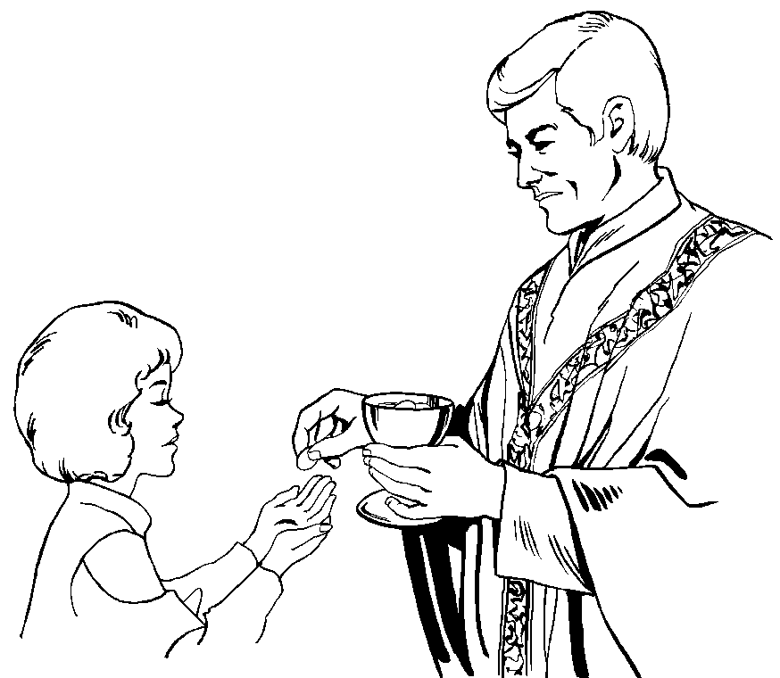 holy mass for kids Colouring Pages
