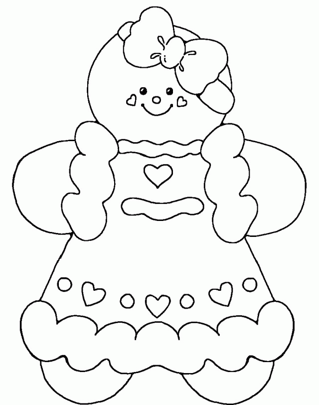 free printable christmas gingerbread girl coloring sheets Clip Art