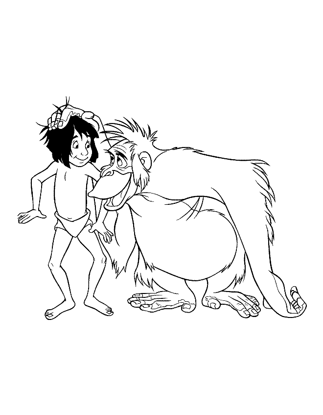 Jungle Book Coloring Pages King Louie | Coloring