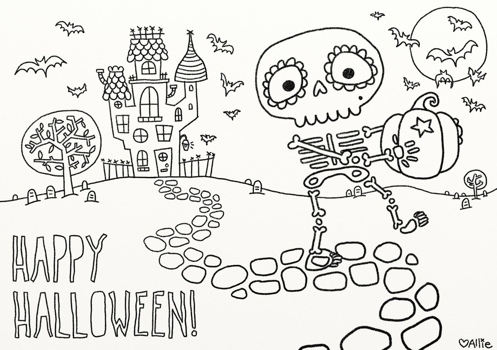 Free Free Printable Halloween Coloring Pages For Preschoolers Download 