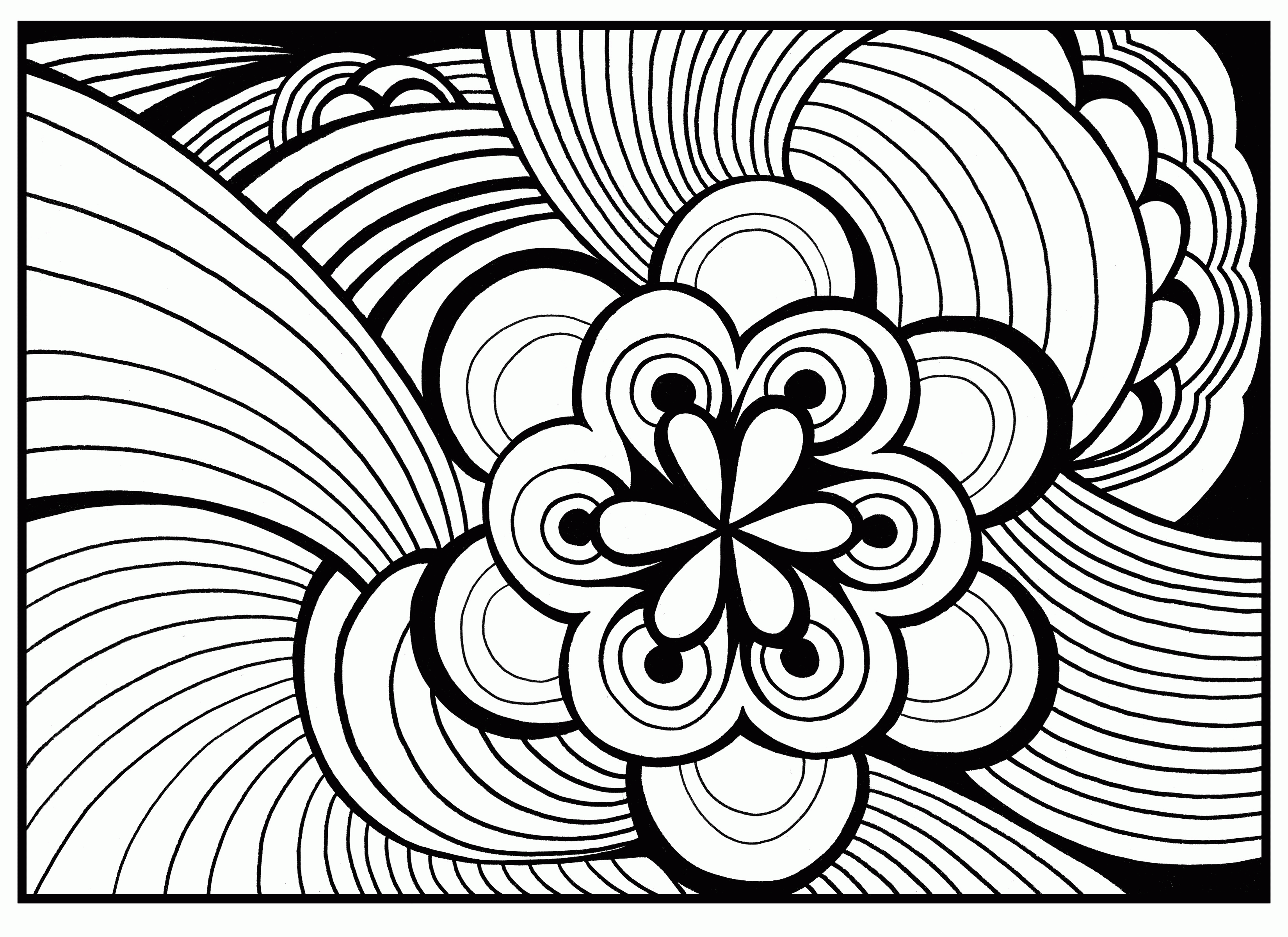 coloring page with abstract design   Clip Art Library