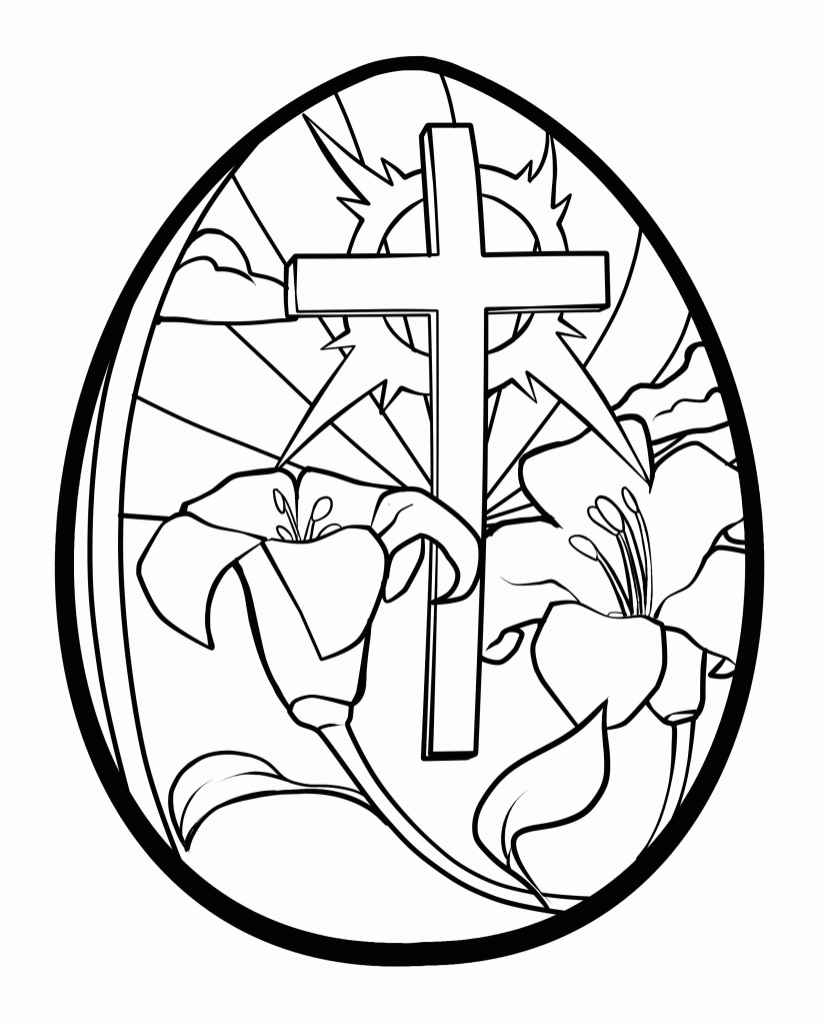 easter cross drawings | Free coloring pages