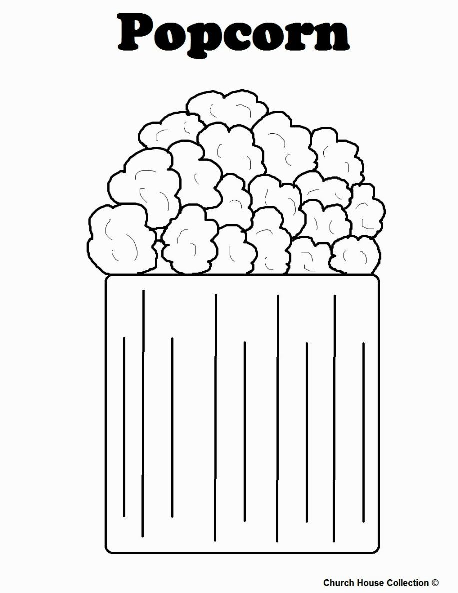 Free Printable Popcorn Template