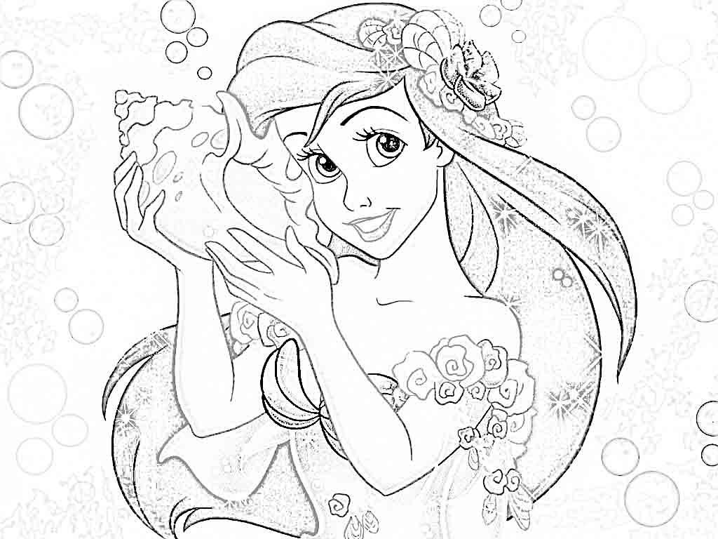 Disney Princess Coloring Pages Ariel 