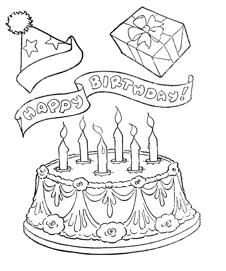 Printable Cakes Images To Color | Coloring 
