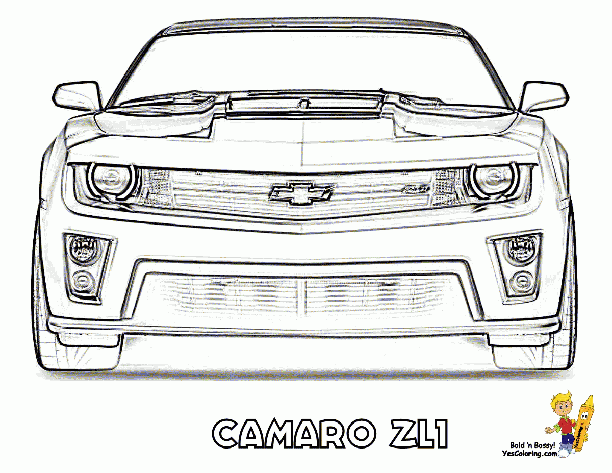 Look Chevrolet Camaro Transformers Cars Coloring