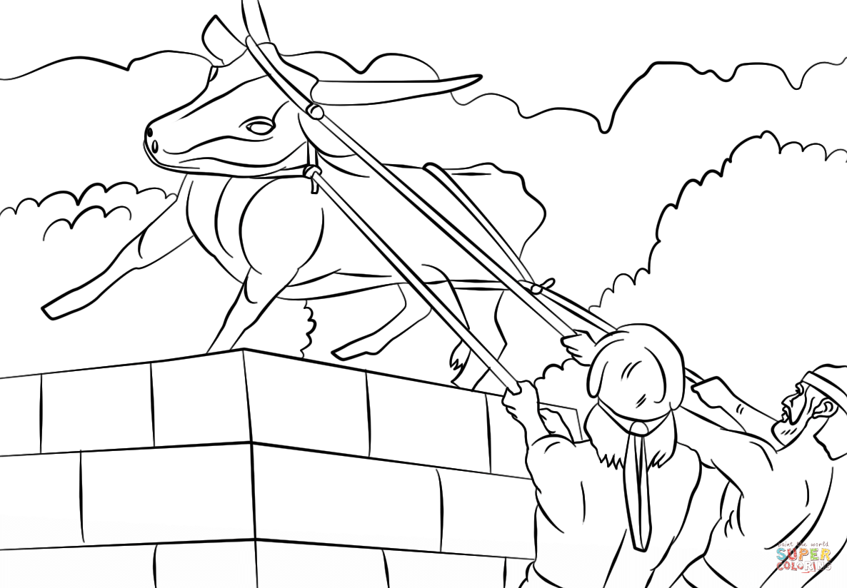 Josiah Destroyed the Golden Calf coloring page | Free Printable