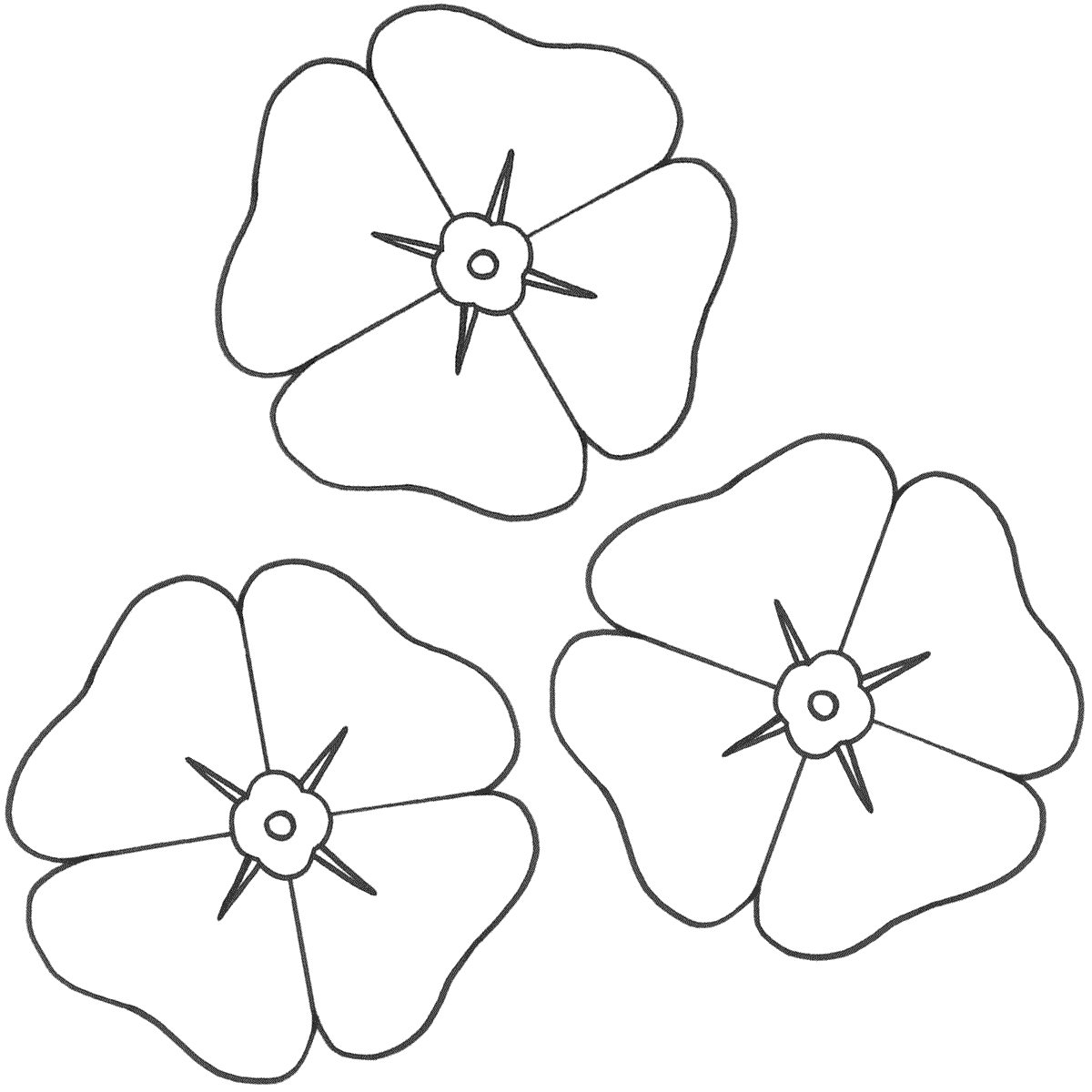Free Printable Poppy Day Colouring Pages