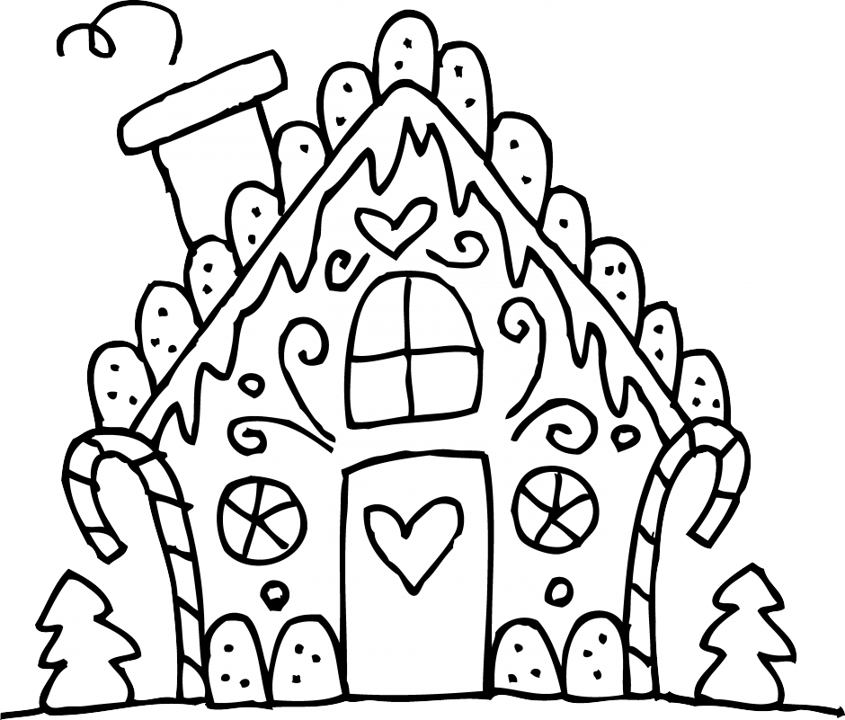 Free Printable Gingerbread House Coloring Pages Cool | Coloring pages