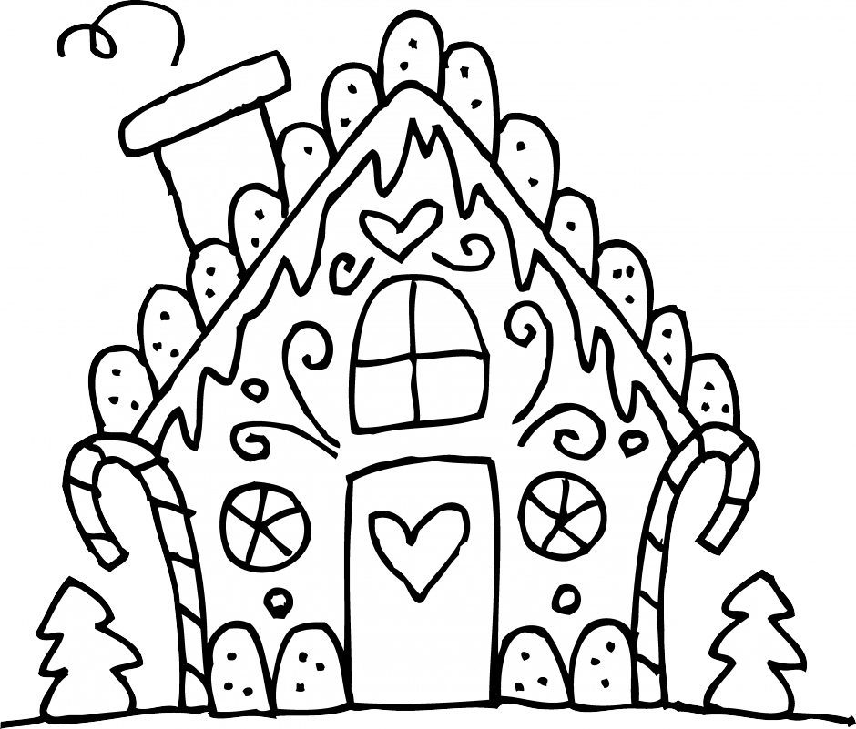 Free Printable Gingerbread House Coloring Pages Download Free 