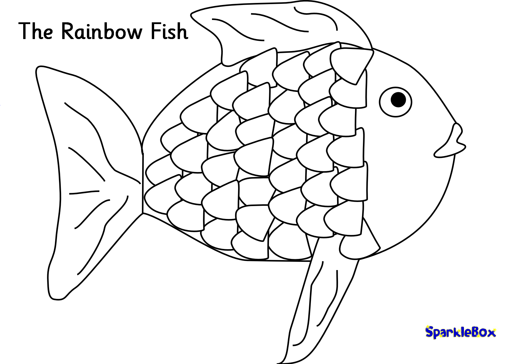 Rainbow Fish Free Printable Template