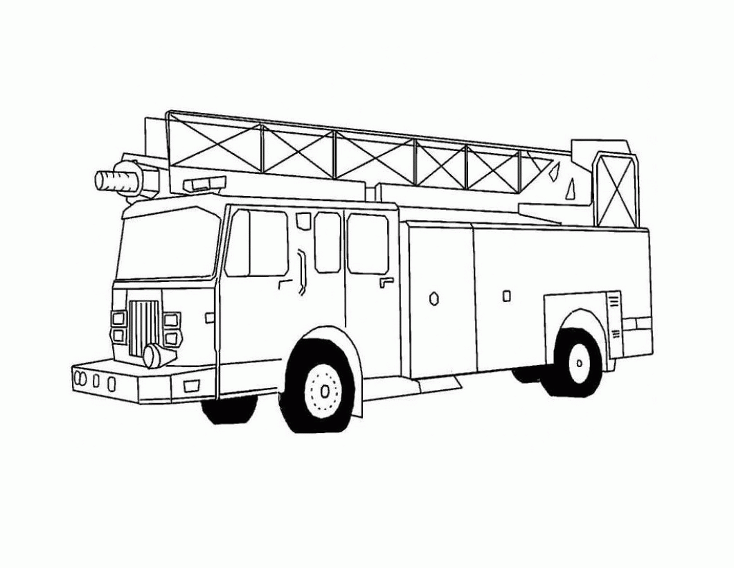 fire truck coloring page