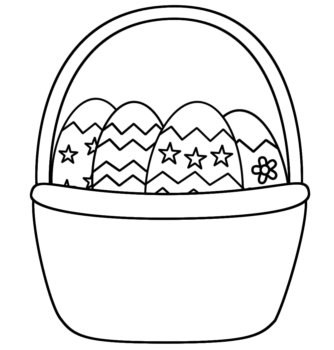 Free Empty Easter Basket Coloring Page Download Free Empty Easter 