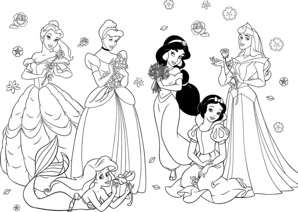 Coloring Pages: Disney Princess Coloring Pages, Archaicfair Disney