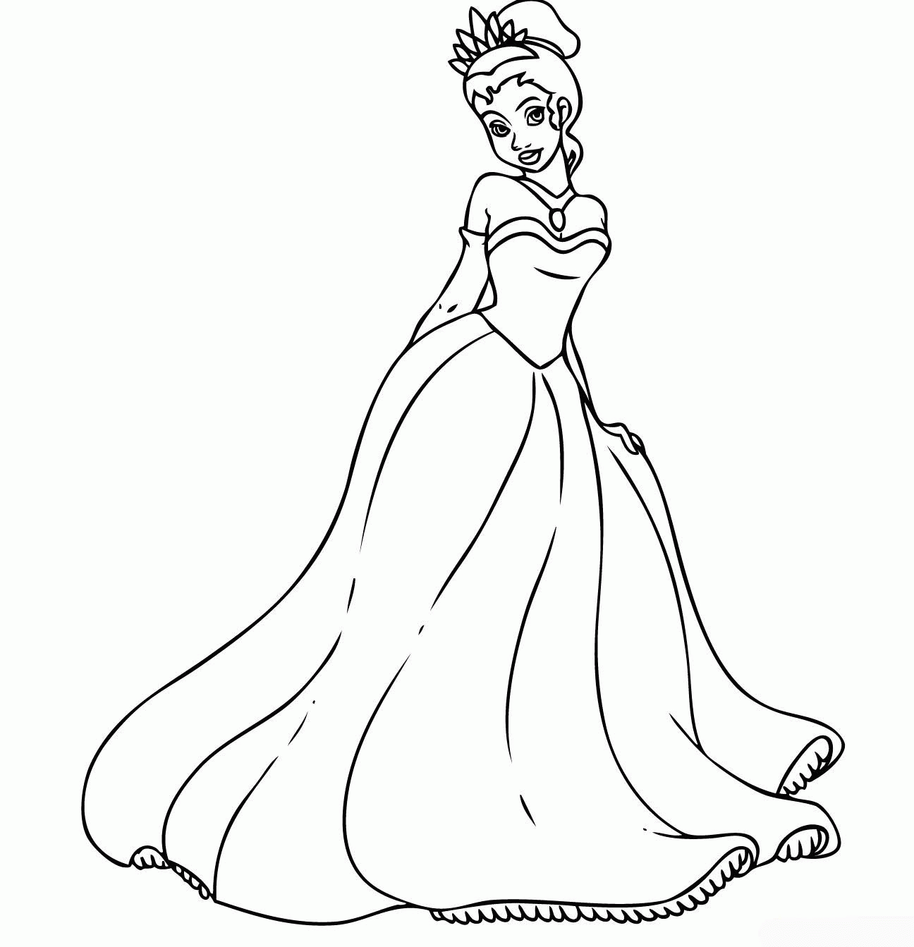 princess cartoon coloring pages   Clip Art Library
