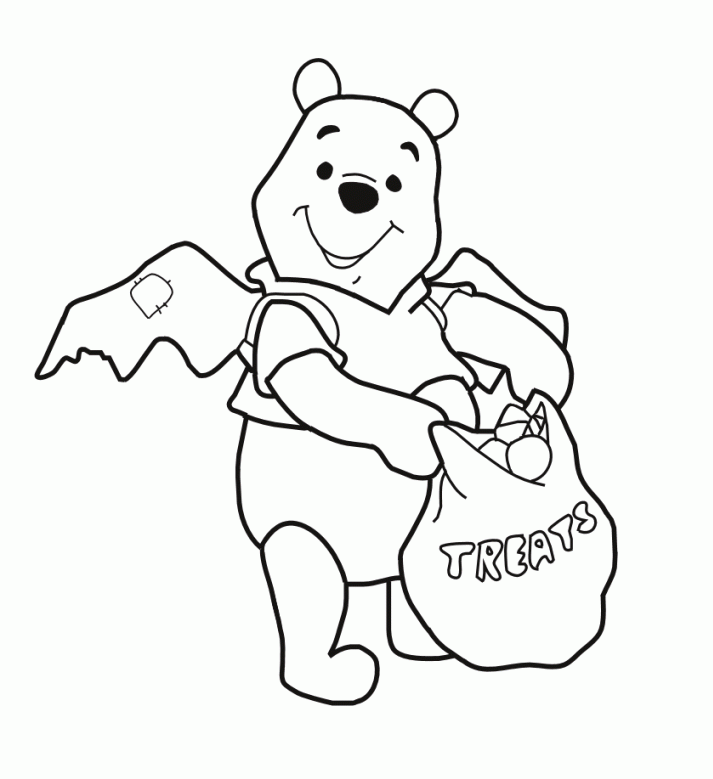  Halloween Pooh Treat Coloring Pages