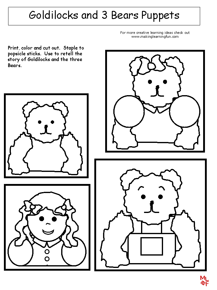 Goldilocks And The Three Bears Coloring Page | Free Printable