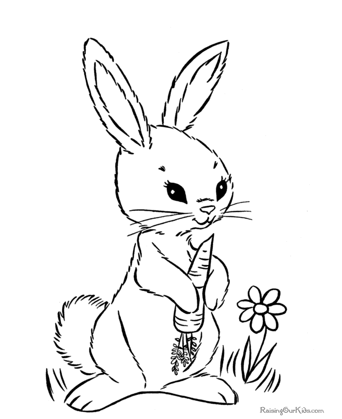cute Printable Rabbit| Coloring Pages for Kids | Great Coloring Pages