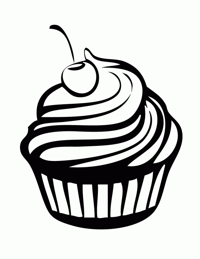 Free Printable Cupcakes Coloring Pages |Free coloring on Clipart Library