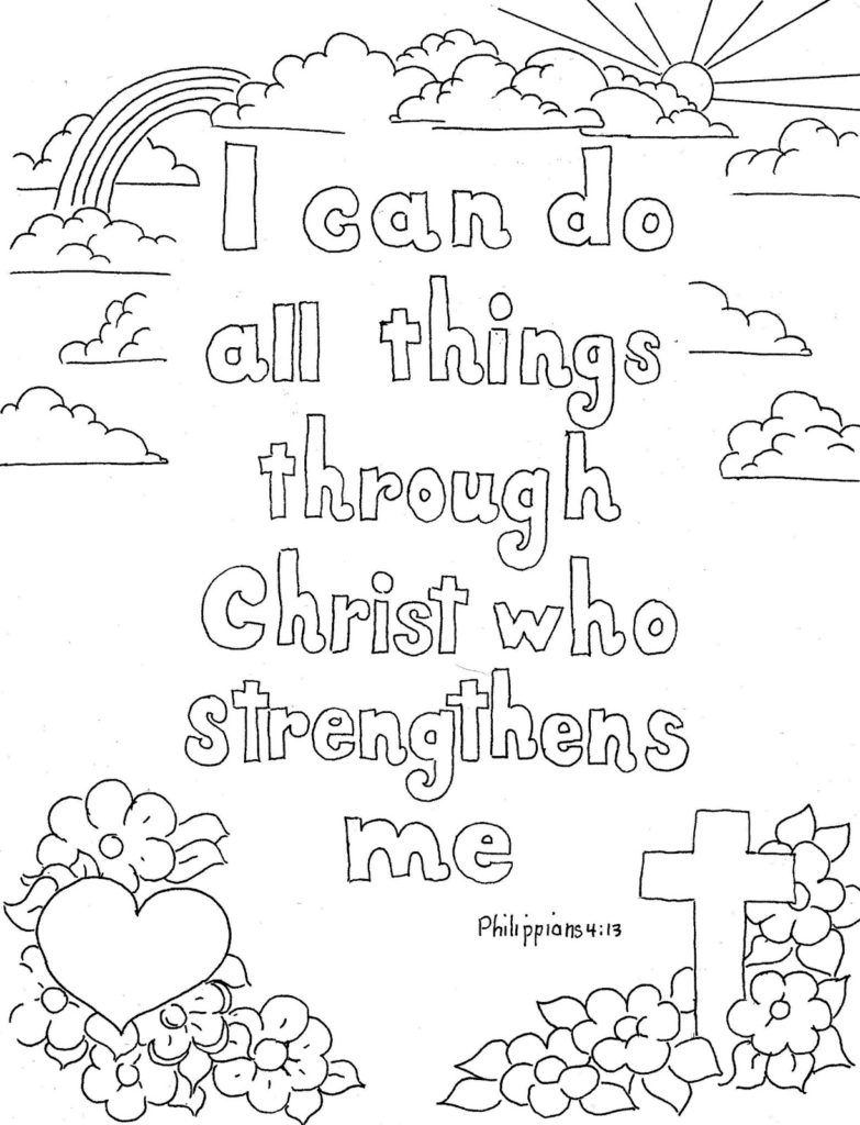 Adult Coloring Page: Religious Quotes Coloring Pages Adult