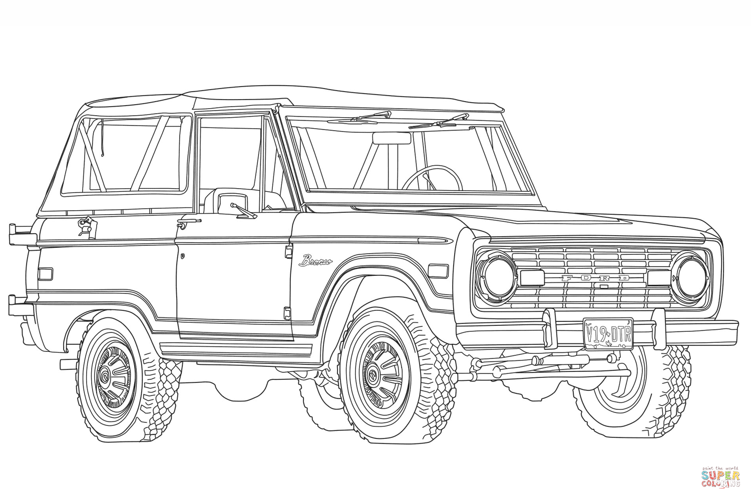 Ford Bronco coloring page | Free Printable Coloring Pages