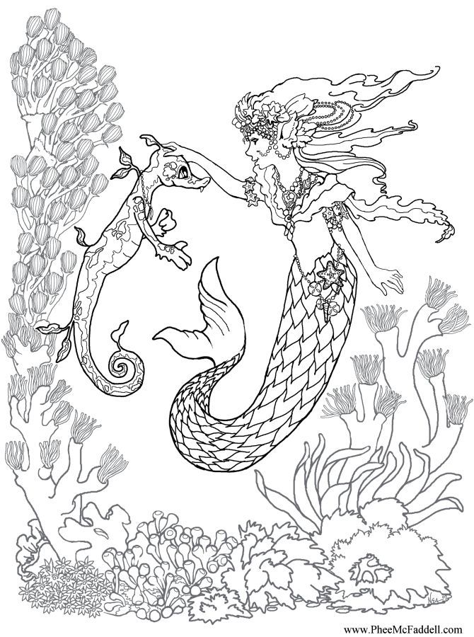 Coloring pages | Coloring Pages, Mermaid Coloring