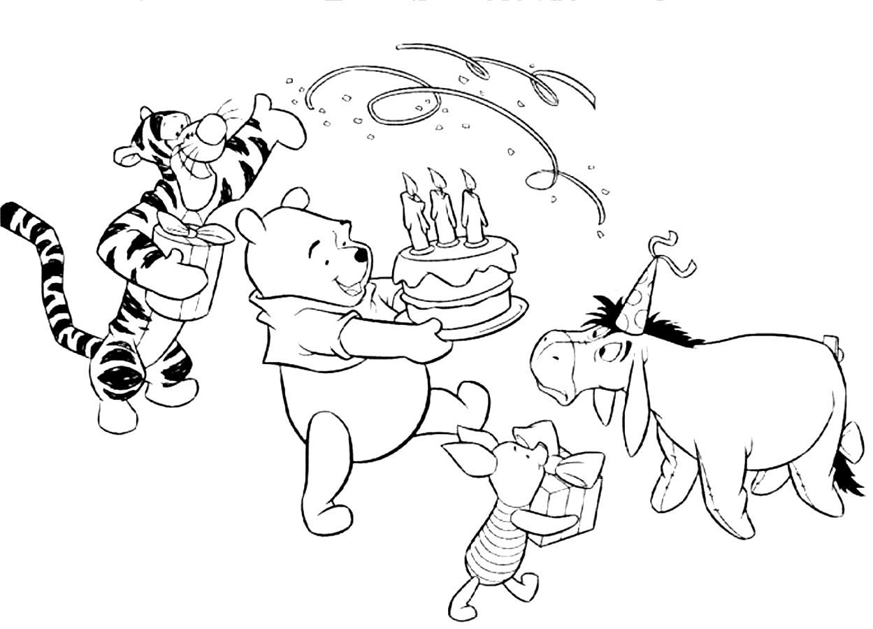 disney happy birthday coloring pages   Clip Art Library