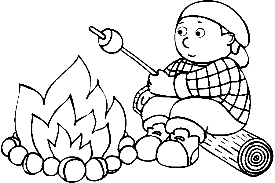 Camp Fire Coloring Pages | Coloring Pages For All Ages