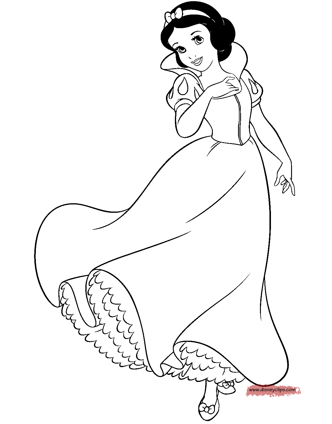 snow white colouring pages Clip Art Library