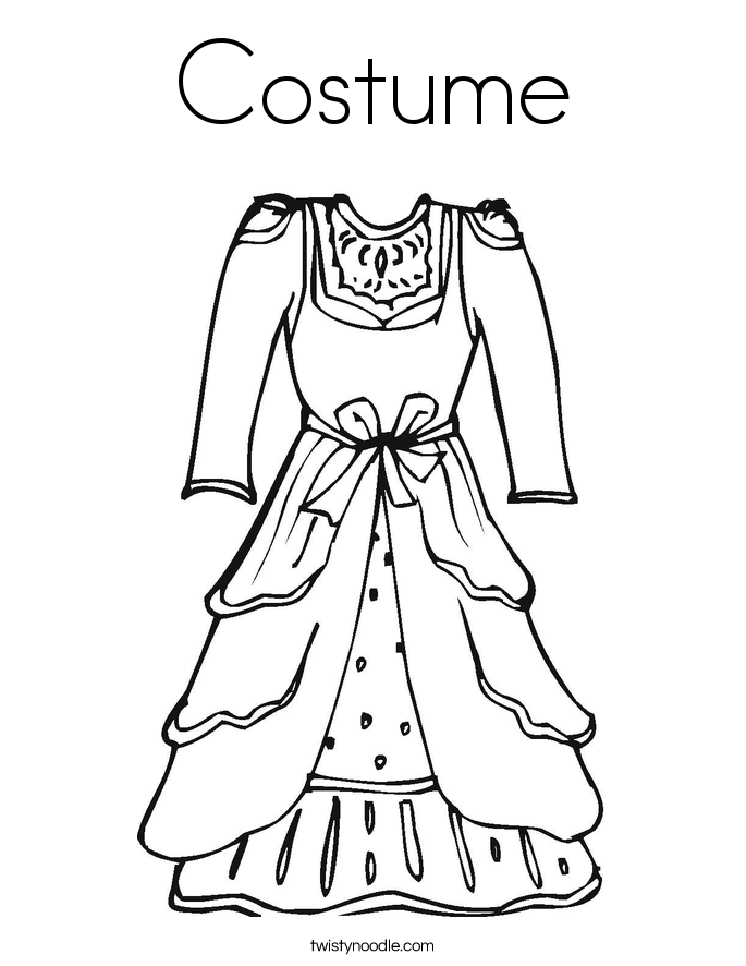 Dress Coloring Pages 