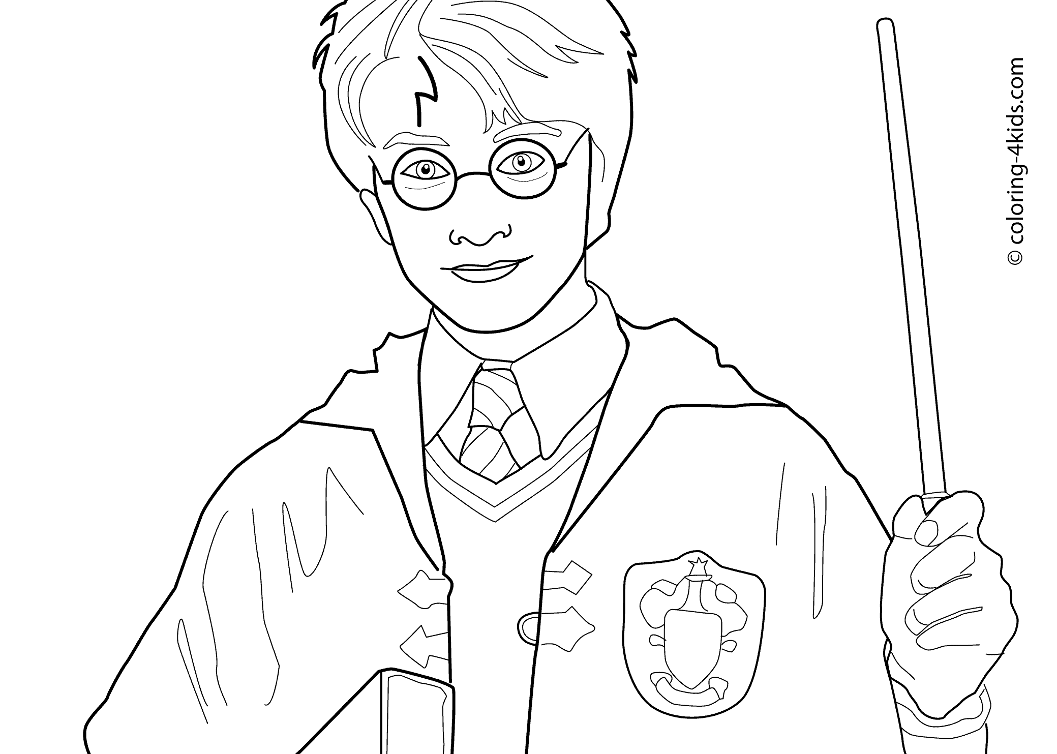 Free Harry Potter Coloring Pages Hogwarts Crest, Download Free Harry