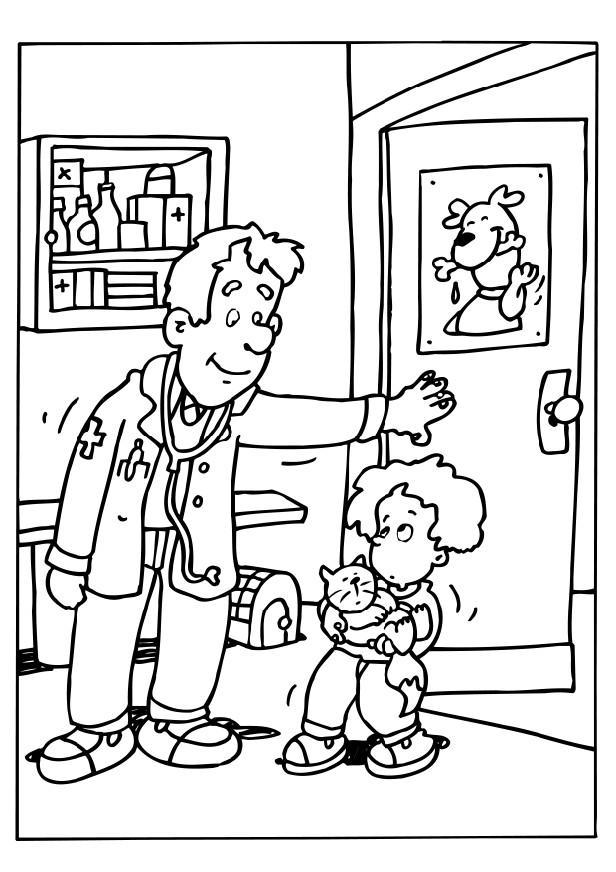 veterinary coloring pages for education
