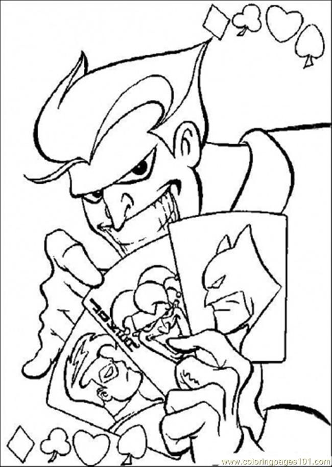 Coloring Pages Smiling Joker (Cartoons  Batman) | free printable