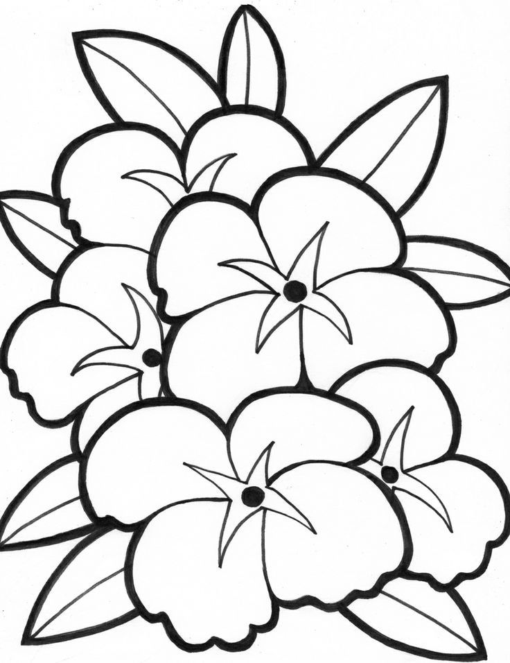 Simple Flower Coloring Pages | Sewing rag quilt and more