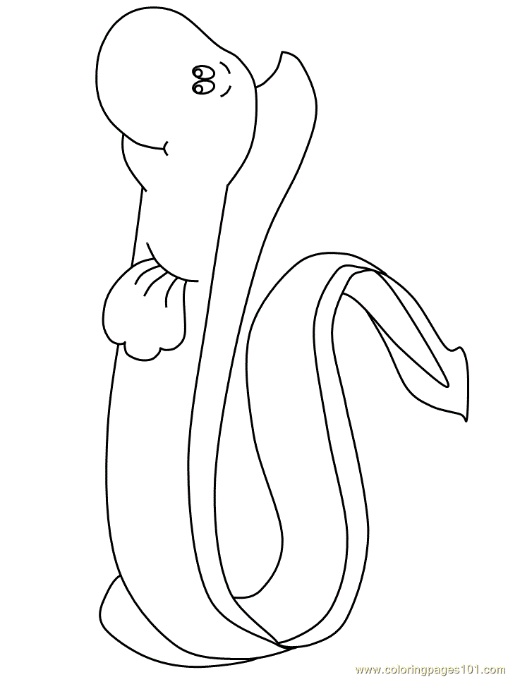 Coloring Pages Ocean-eel-animals (Natural World  Oceans)| free printable