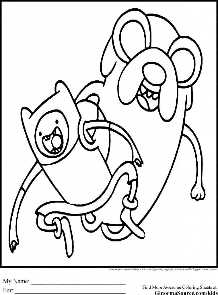 Print And Coloring Page Adventure time