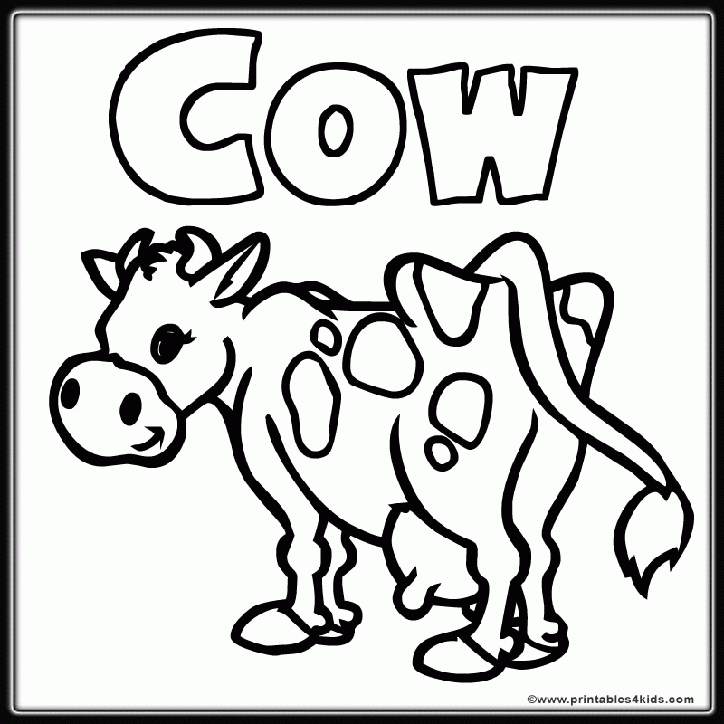 Free Printable Cow Coloring Pages, Download Free Printable Cow Coloring
