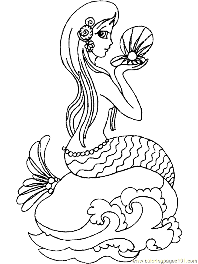 Free mermaid coloring pages | Coloring Pages for Kids, coloring