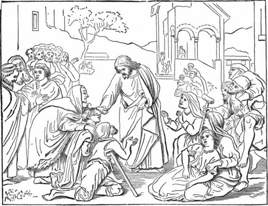 Jesus With Children Coloring Pages Jesus Coloring Pages