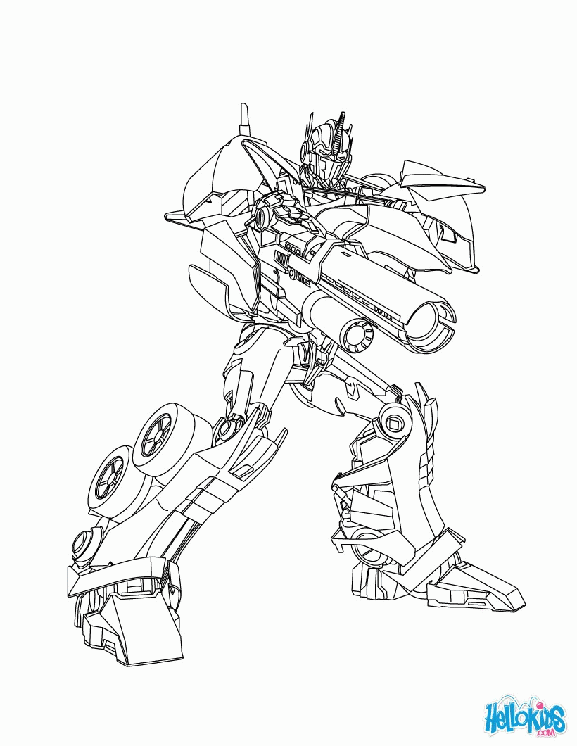 Free Transformer Optimus Prime Coloring Pages, Download Free