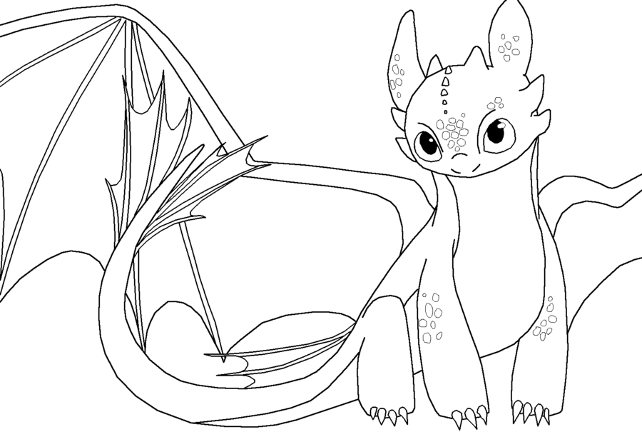 toothless dragon line drawing - Clip Art Library.