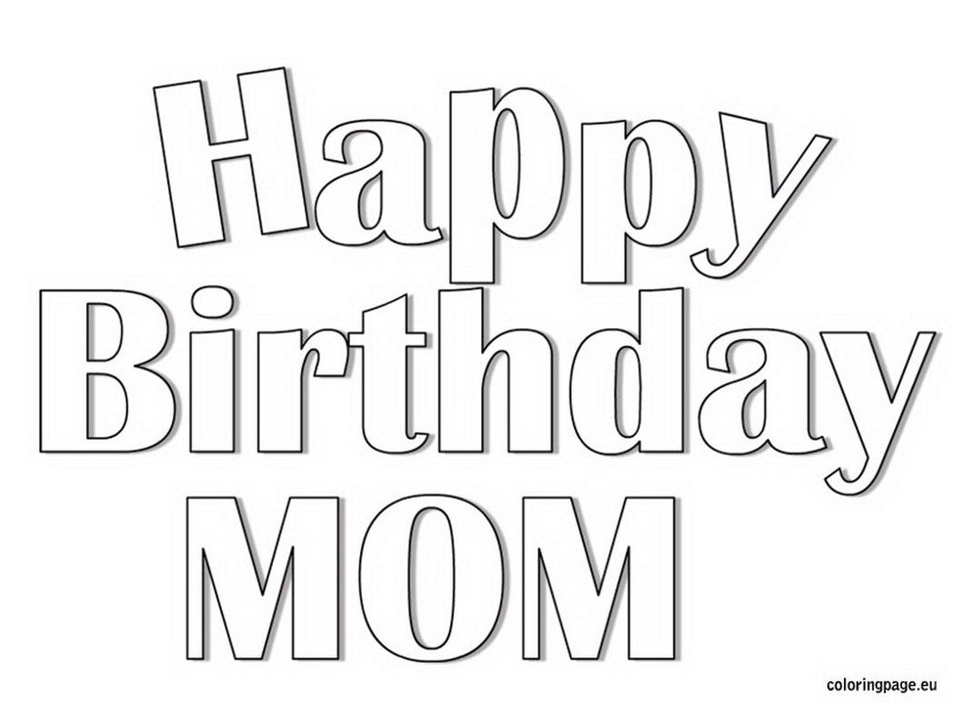 Free Mom Birthday Coloring Pages, Download Free Mom Birthday Coloring
