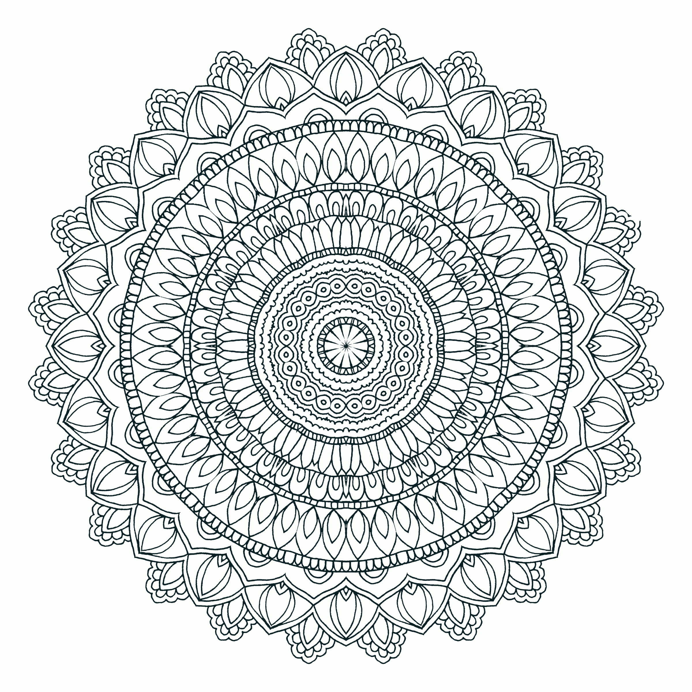Free Intricate Coloring Pages Mandala 4 |Free coloring on Clipart Library
