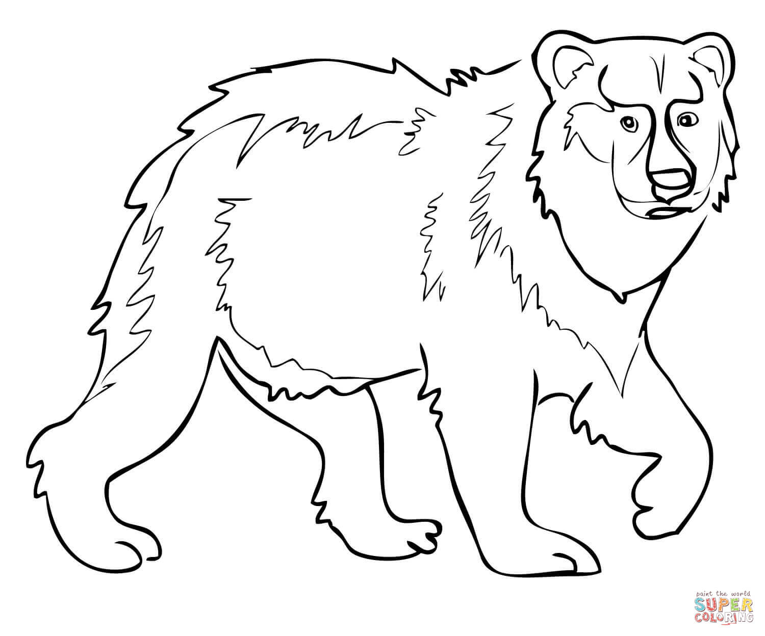 Eurasian Brown Bear coloring page | Free Printable Coloring Pages
