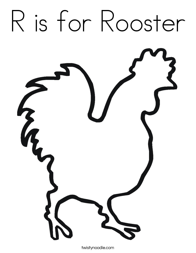 Rooster Coloring Page 