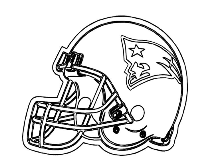 NFL Football Helmet For Games Coloring Page For Kids | NFL