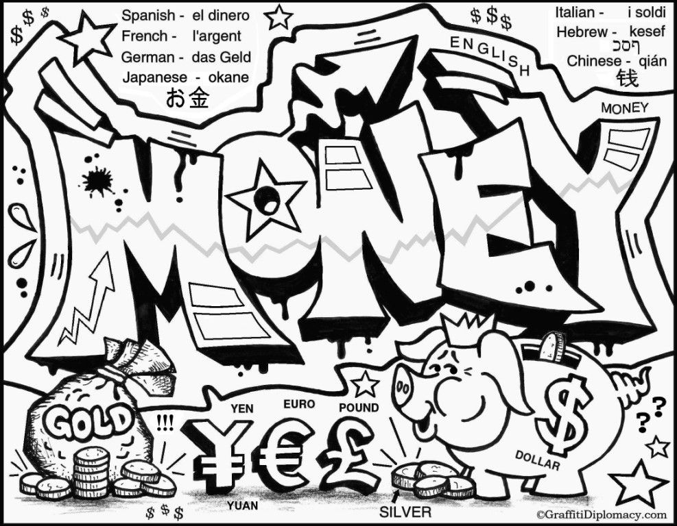 Love Graffiti Coloring Pages Coloring pages Coloring Pages