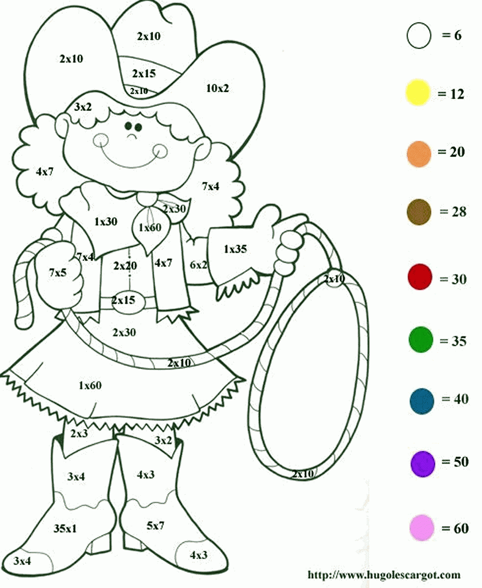 Related Multiplication Coloring Pages, Math Coloring